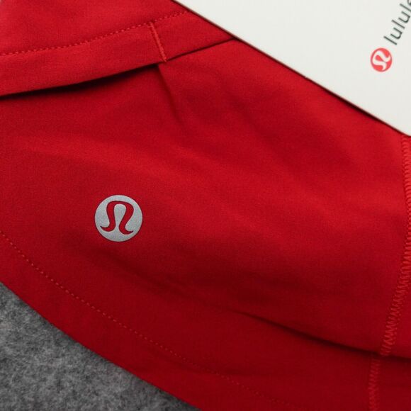 New Lululemon Speed Up LR Low Rise Shorts 2.5” Lined DKRD Dark Red Size 10 - Picture 3 of 10
